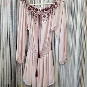 En Crème Boho Peasant Dress